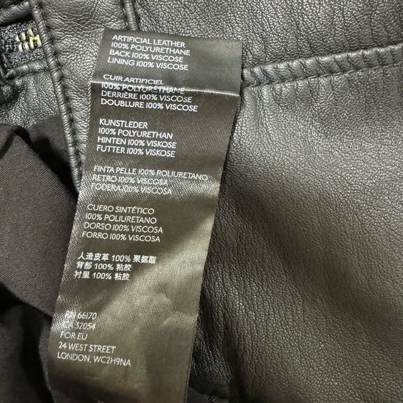 Free People Black Mini Skirt Faux Leather Size 8 - Picture 11 of 12